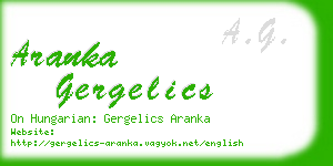 aranka gergelics business card